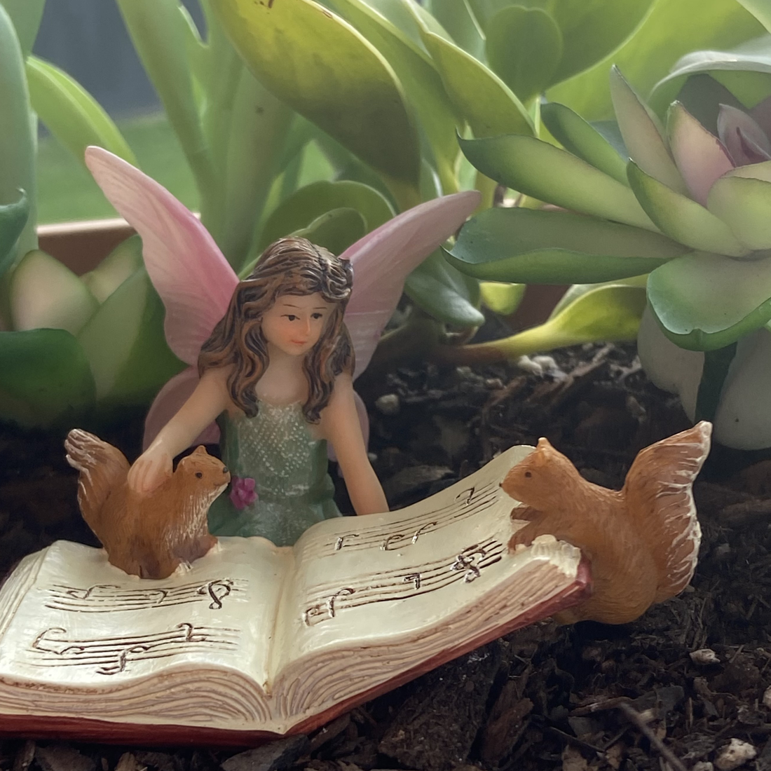 Fairy Bonnie With Music Book Figurine