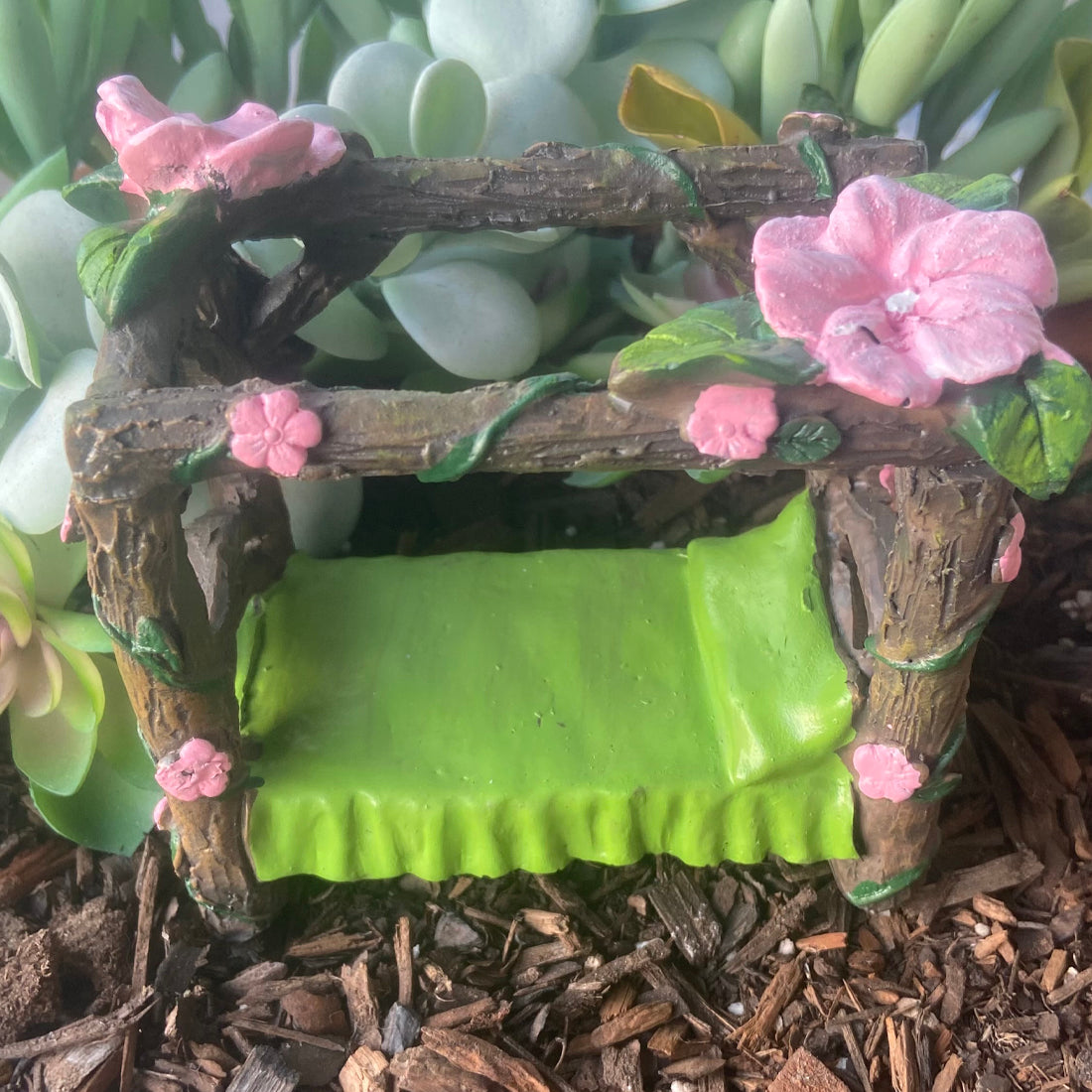 Fairy Garden Bed With Flower Canopy