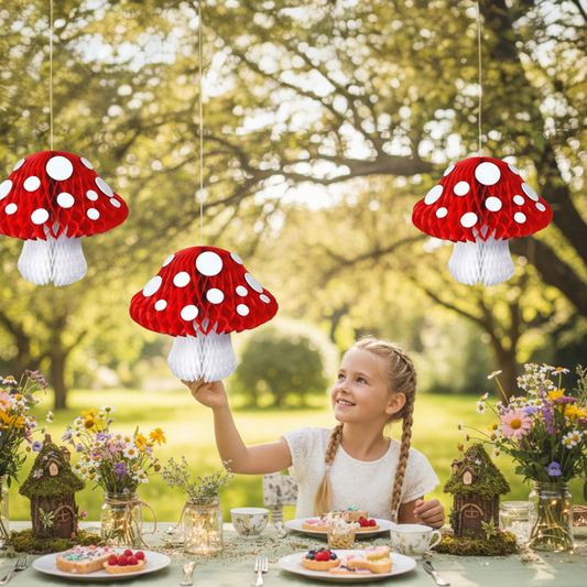 Fairy Garden Honeycomb Mushrooms 2 Sizes