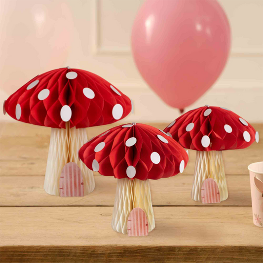 Fairy Garden Honeycomb Mushrooms x 3