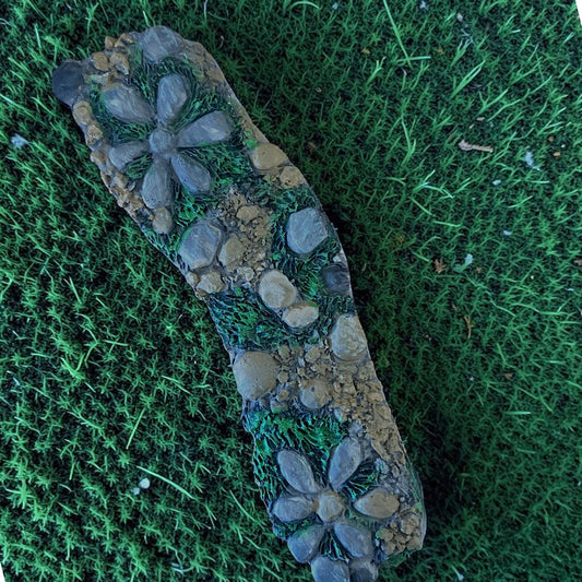 Fairy Garden Path With Stones and Grass