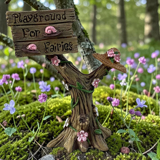 Fairy Garden Playground For Fairies Sign