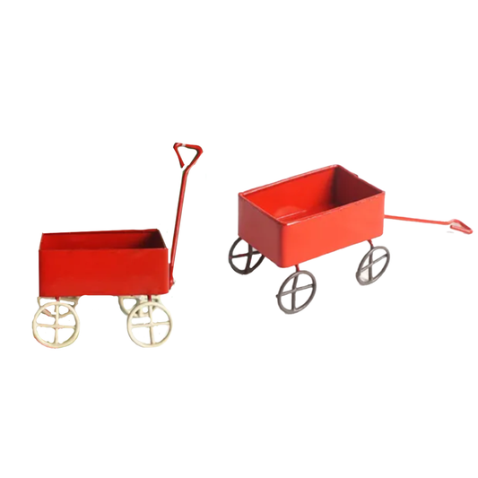 Fairy Garden Red Pulling Cart