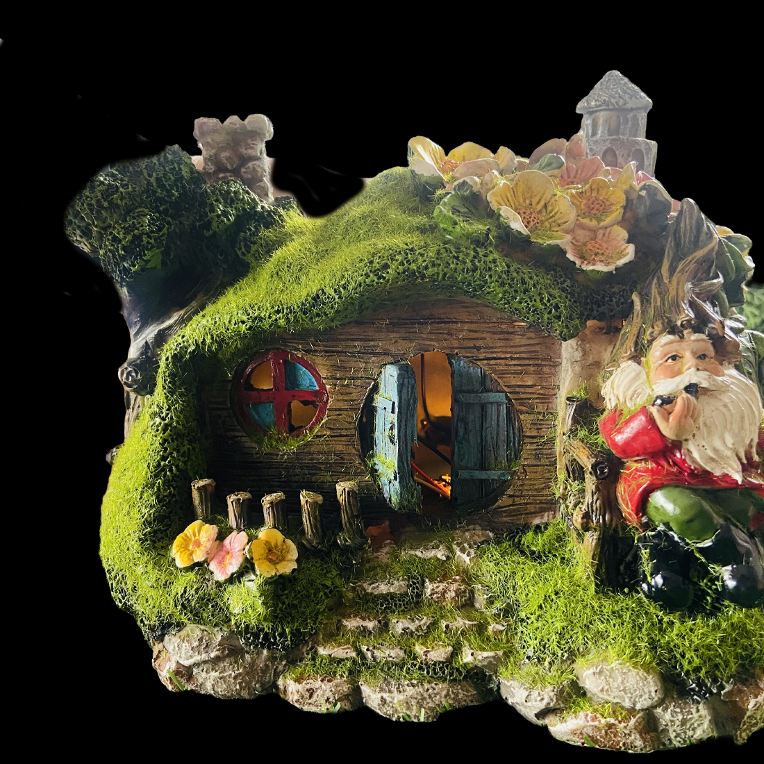 Fairy Garden Solar Gnome House
