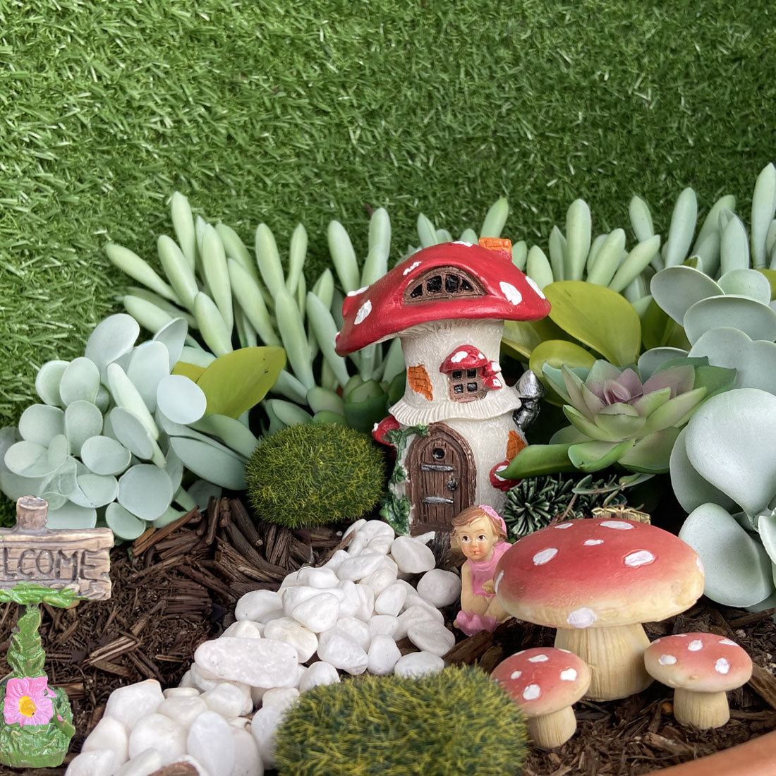 Fairy Garden Starter Kit - Mushroom Set