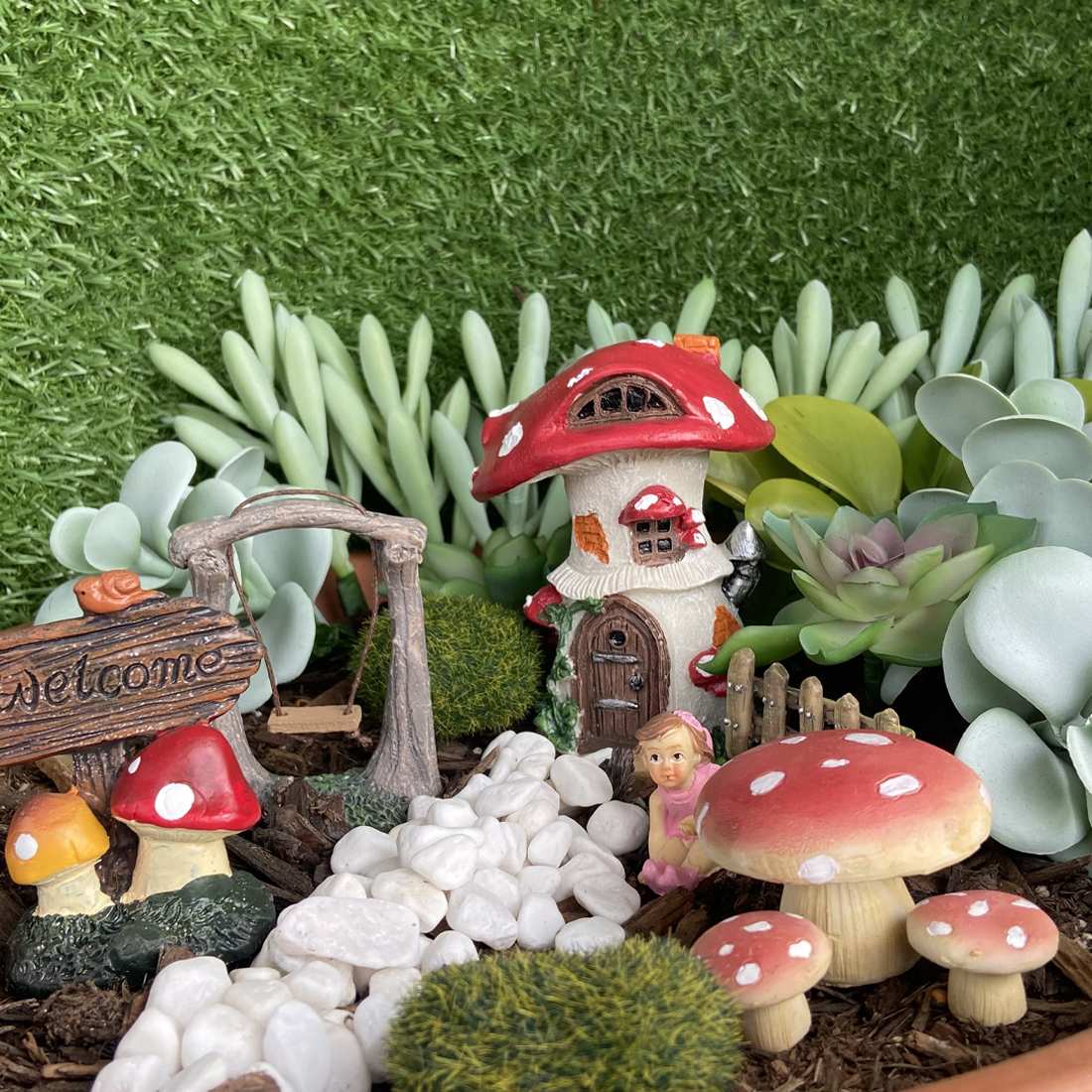 Fairy Garden Starter Kit - Mushroom Set