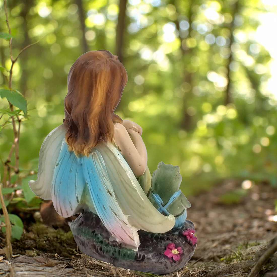 Fairy Imogen With Frog Figurine