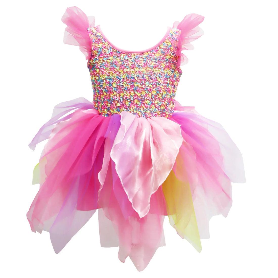 magic fairy pink party dress Magical Tooth Fairy Fae Recital Halloween Costume Dance Floral Pink Party Dress