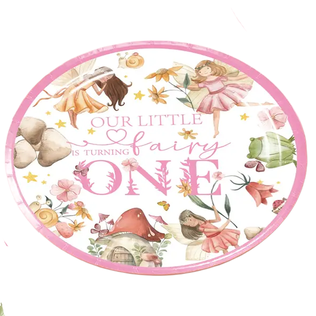 Fairy Party 1st Birthday Paper Plates Pack 10