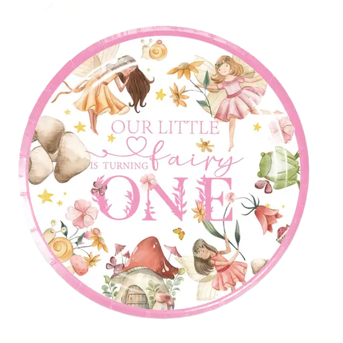Fairy Party 1st Birthday Paper Plates Pack 10
