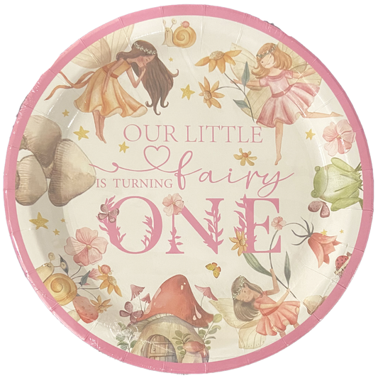 Fairy Party 1st Birthday Paper Plates Pack 10