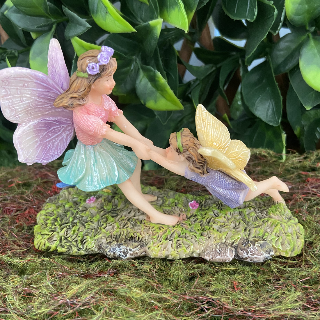 Fairy Sisters Playing Figurine