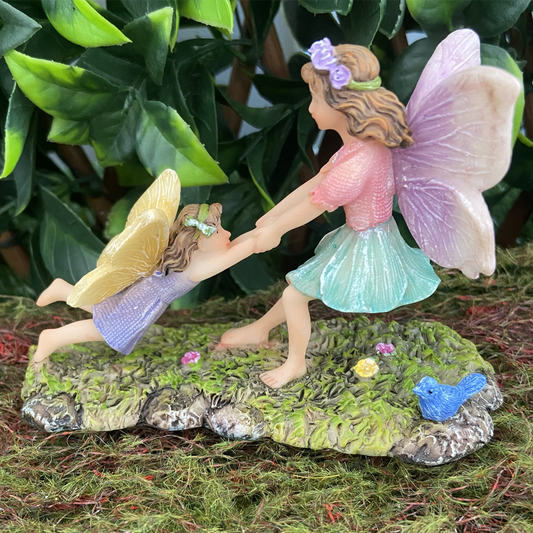 Fairy Sisters Playing Figurine