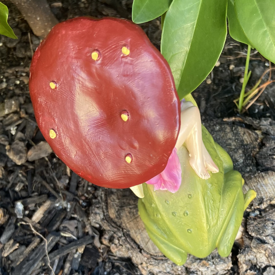 Fairy Sitting On A Frog Figurine