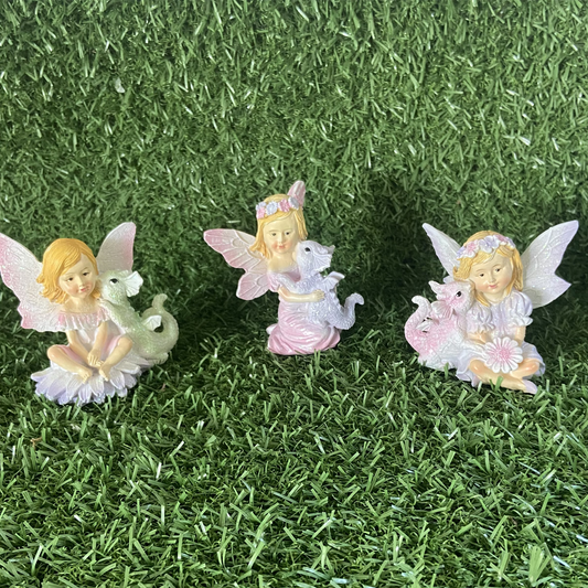 Fairy With Her Dragon Friend Figurine