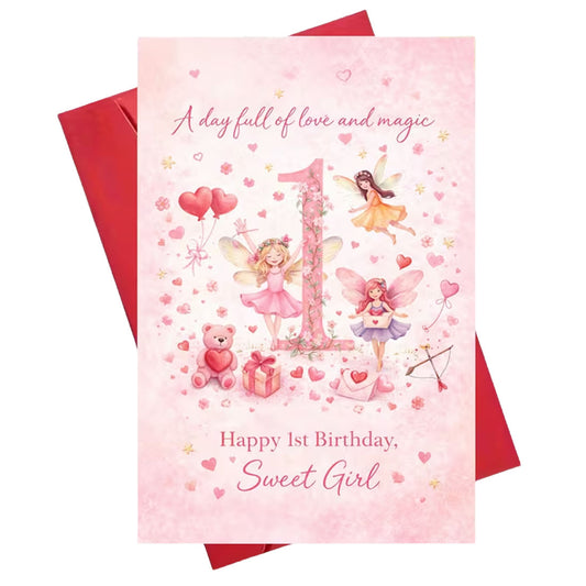 First Birthday Fairy Greeting Card