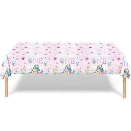 First Birthday Fairy Party Plastic Tablecloth