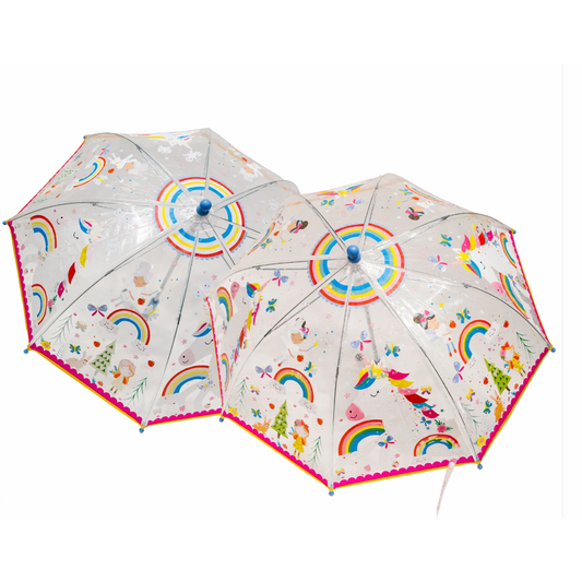 Floss & Rock Colour Changing Umbrella - Rainbow Fairy Transparent