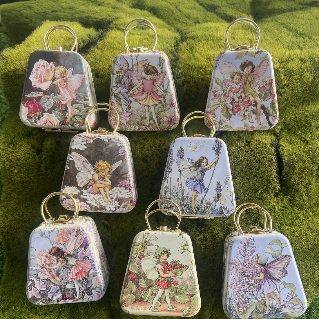 Flower Fairies Mini Handle Basket Handbag Tins