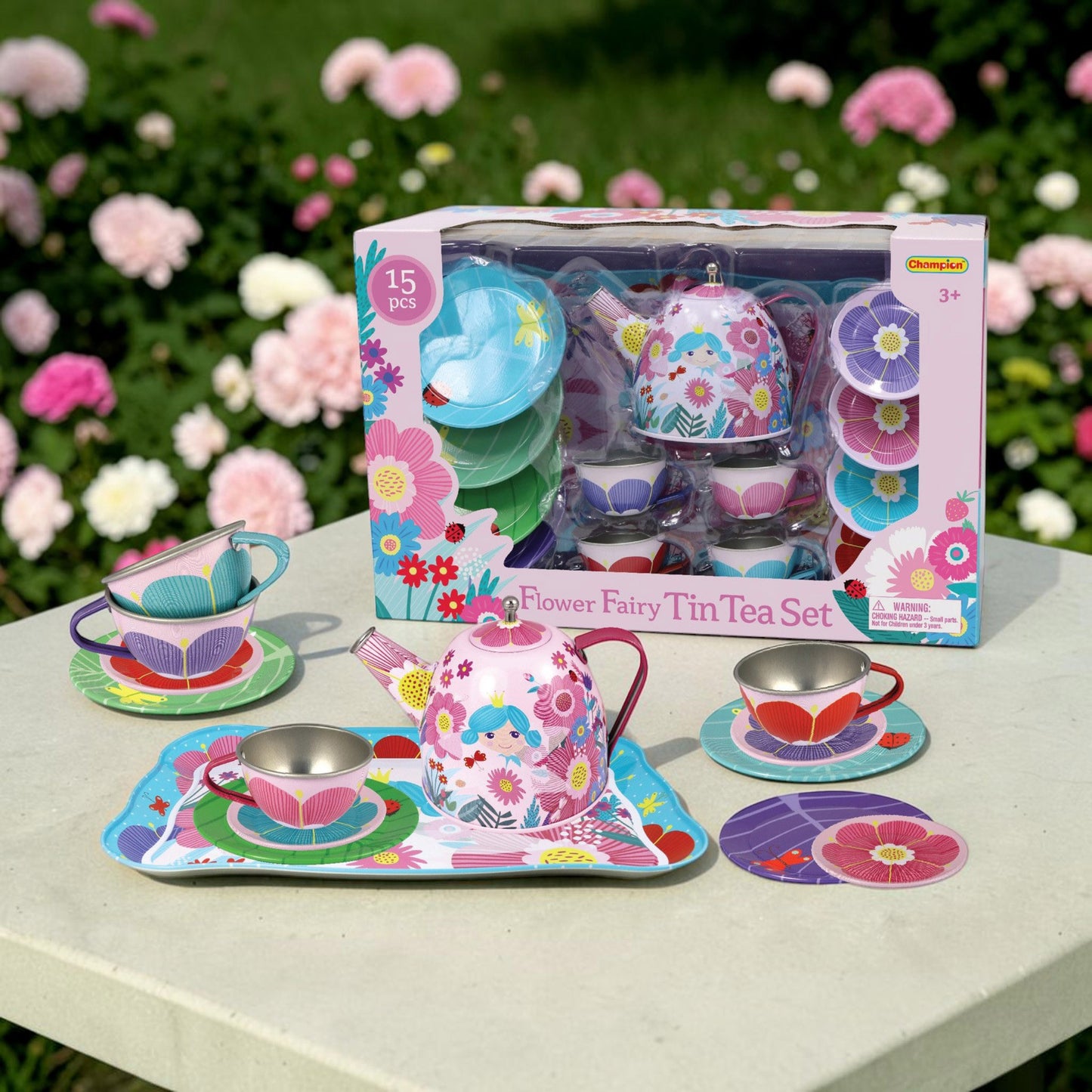 Flower Fairy Tin Tea Set 15pcs