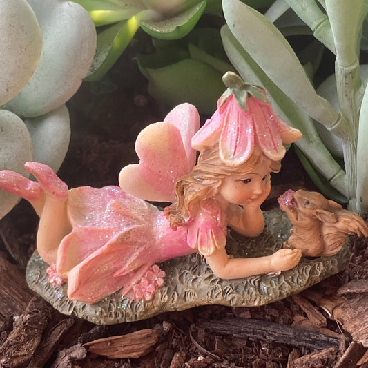 Flower Garden Fairy with Squirrel