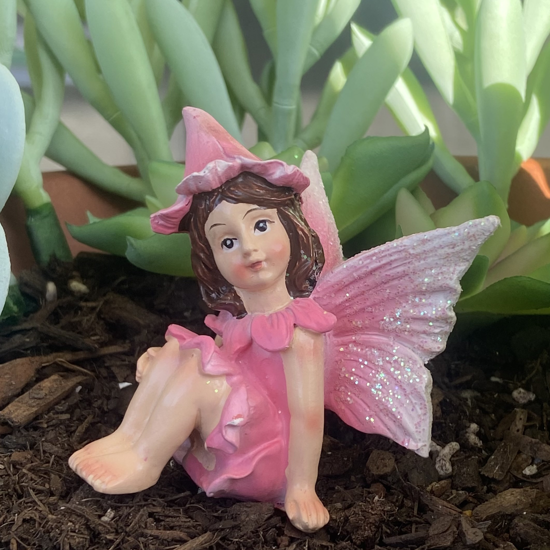Flower Petal Sitting Fairy Figurines