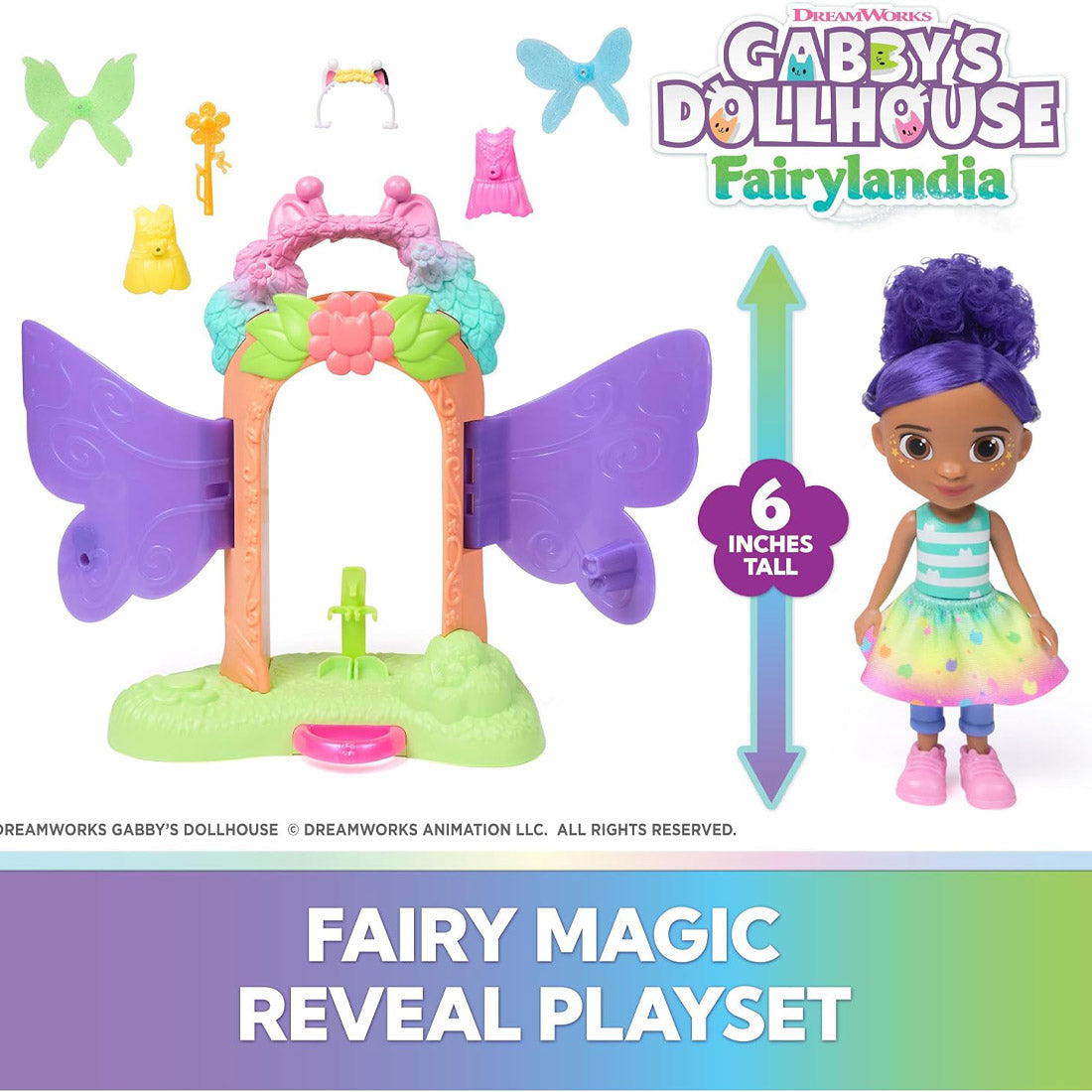 Gabby's Dollhouse Fairylandia Fairy Magic Reveal Playset