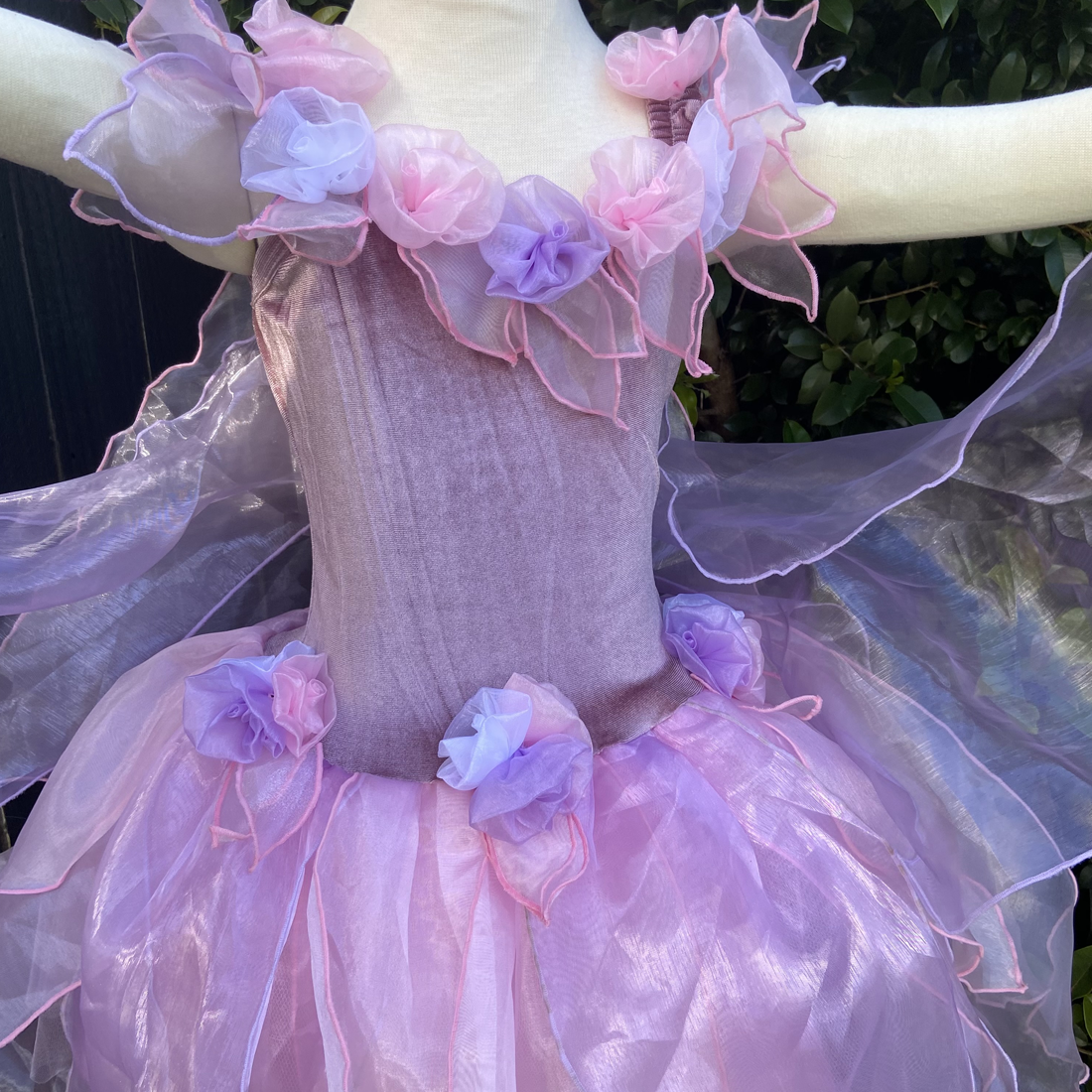 Girls Pink and Lilac Forest Fairy Dress