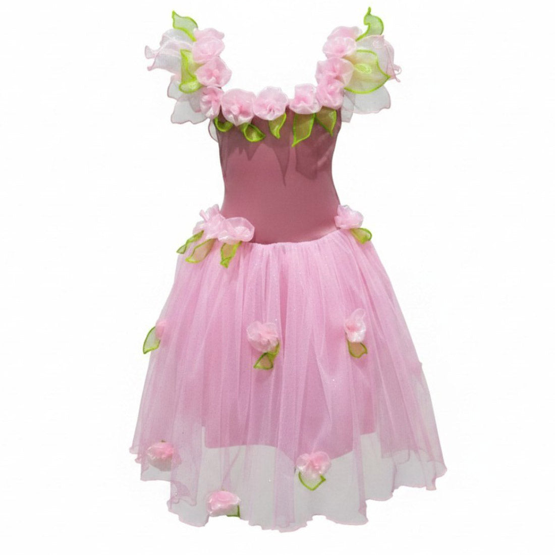 Girls Pink Flower Fairy Dress
