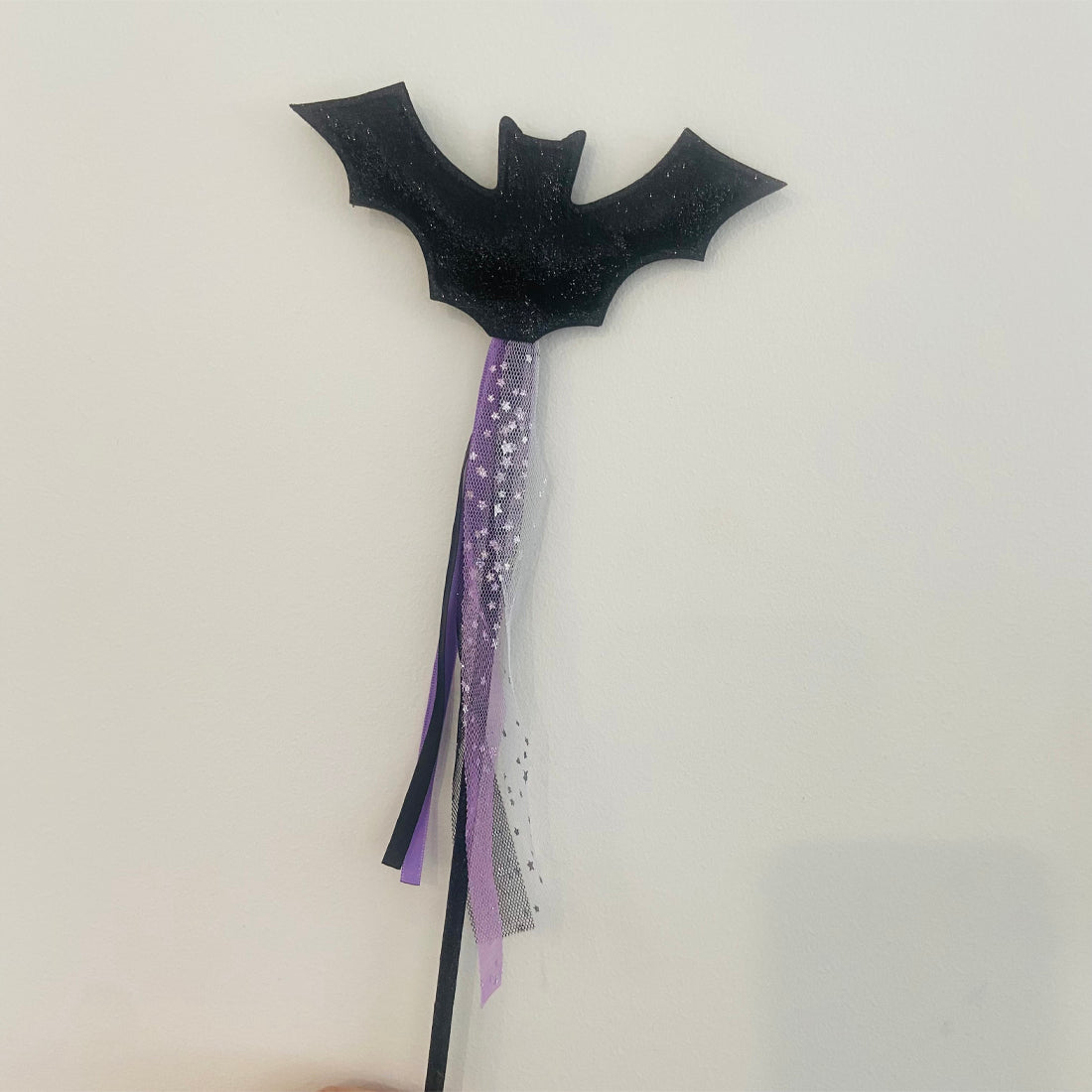 Glitter Bat Halloween Wand