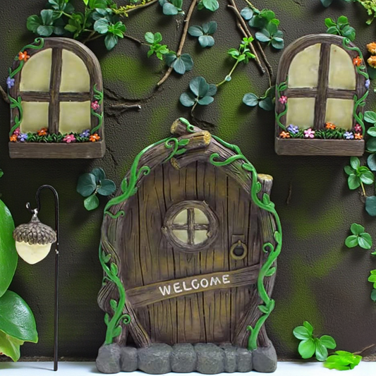 Glow in The Dark Fairy Door Windows and Lantern