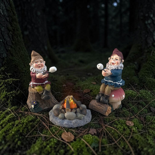 Gnomes Toasting Marshmallows Set