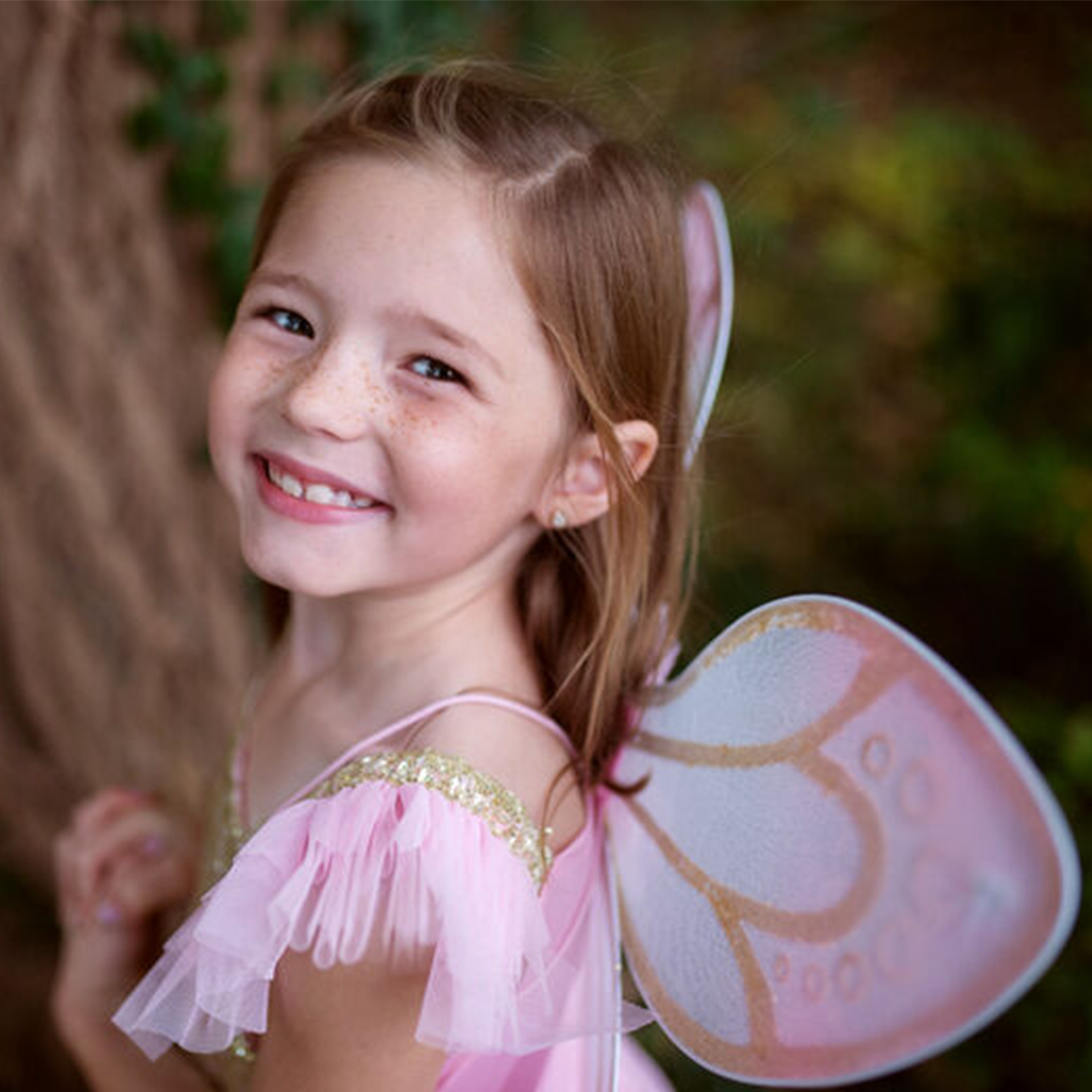 Gold Sequins Butterfly Dress & Wings - Size 5-7