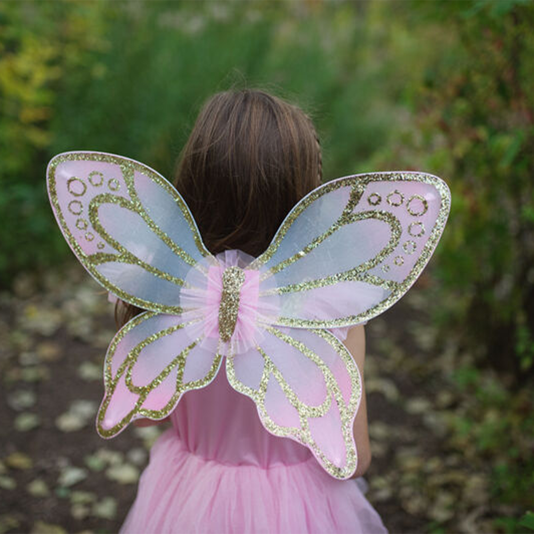 Gold Sequins Butterfly Dress & Wings - Size 5-7