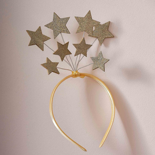Gold Star Christmas Headband