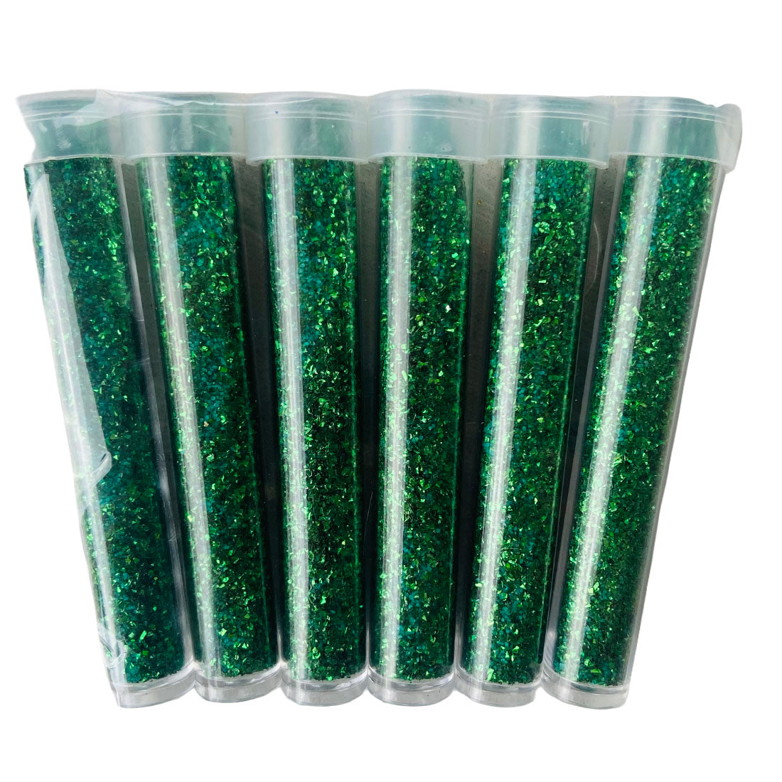 Green Glitter Tubes Pack 6