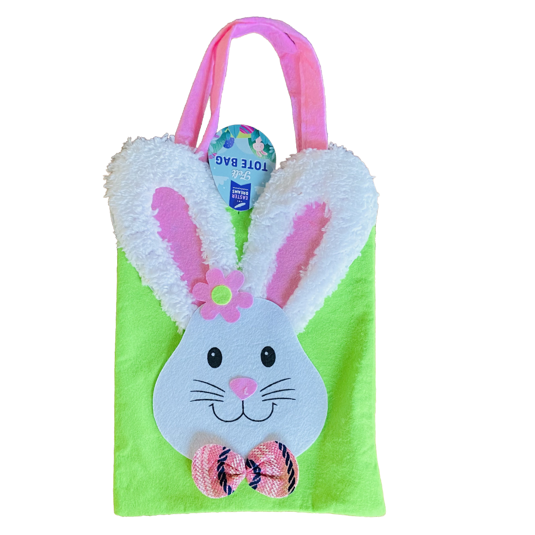 Green or Pink Easter Felt Tote Bag
