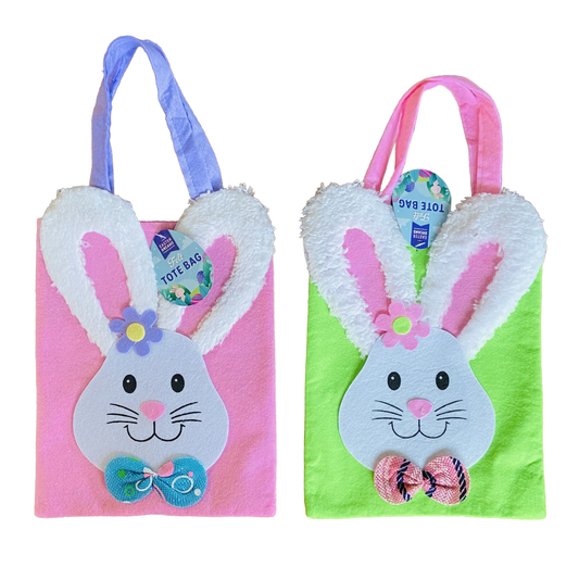 Green or Pink Easter Felt Tote Bag