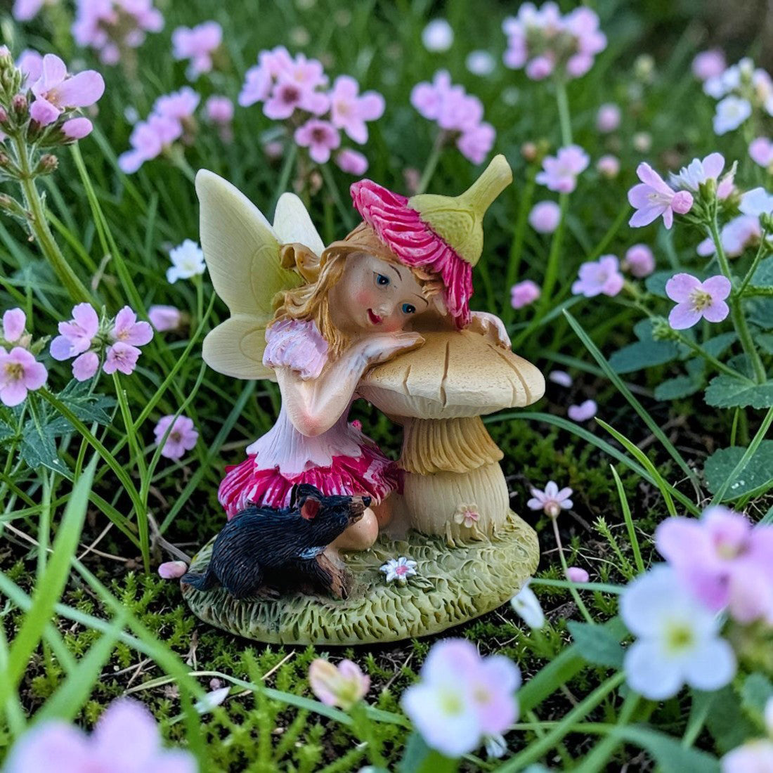 Gum Blossom Fairy with Tassie Devil Figurine