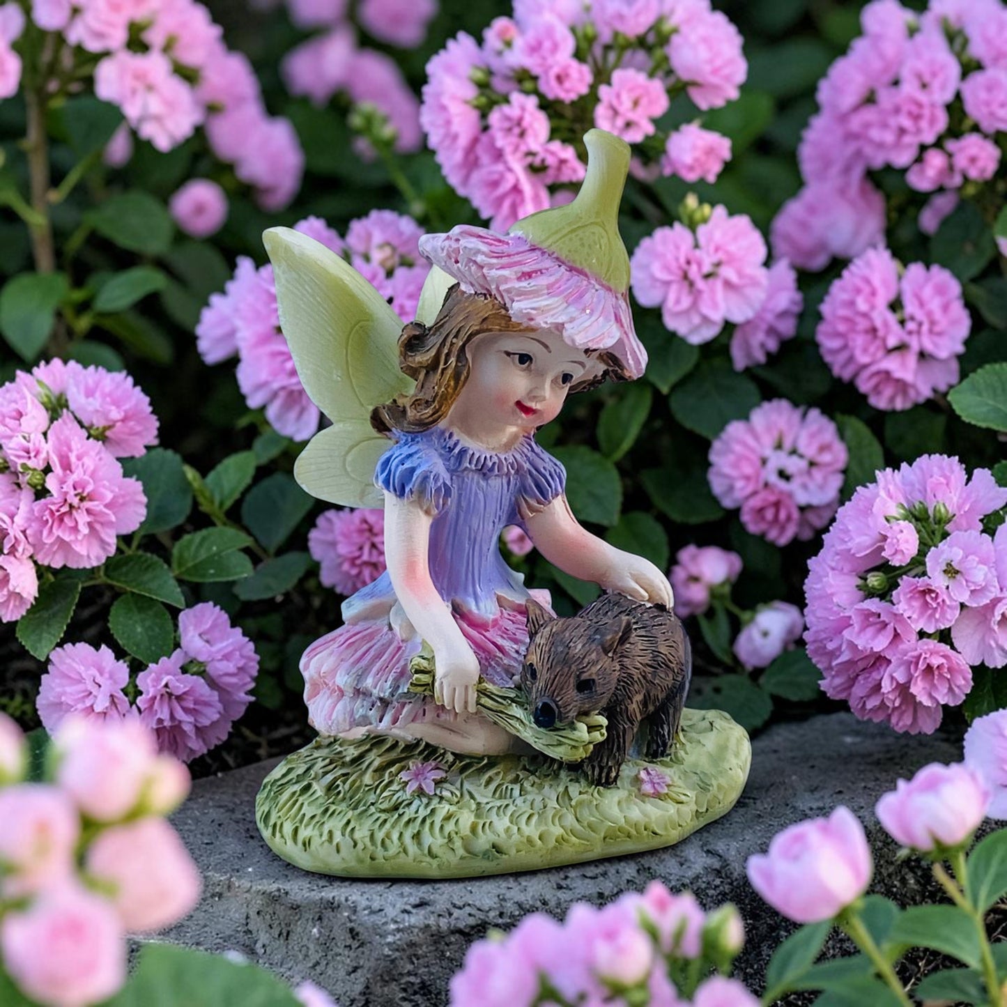 Gum Blossom Fairy with Wombat Figurine