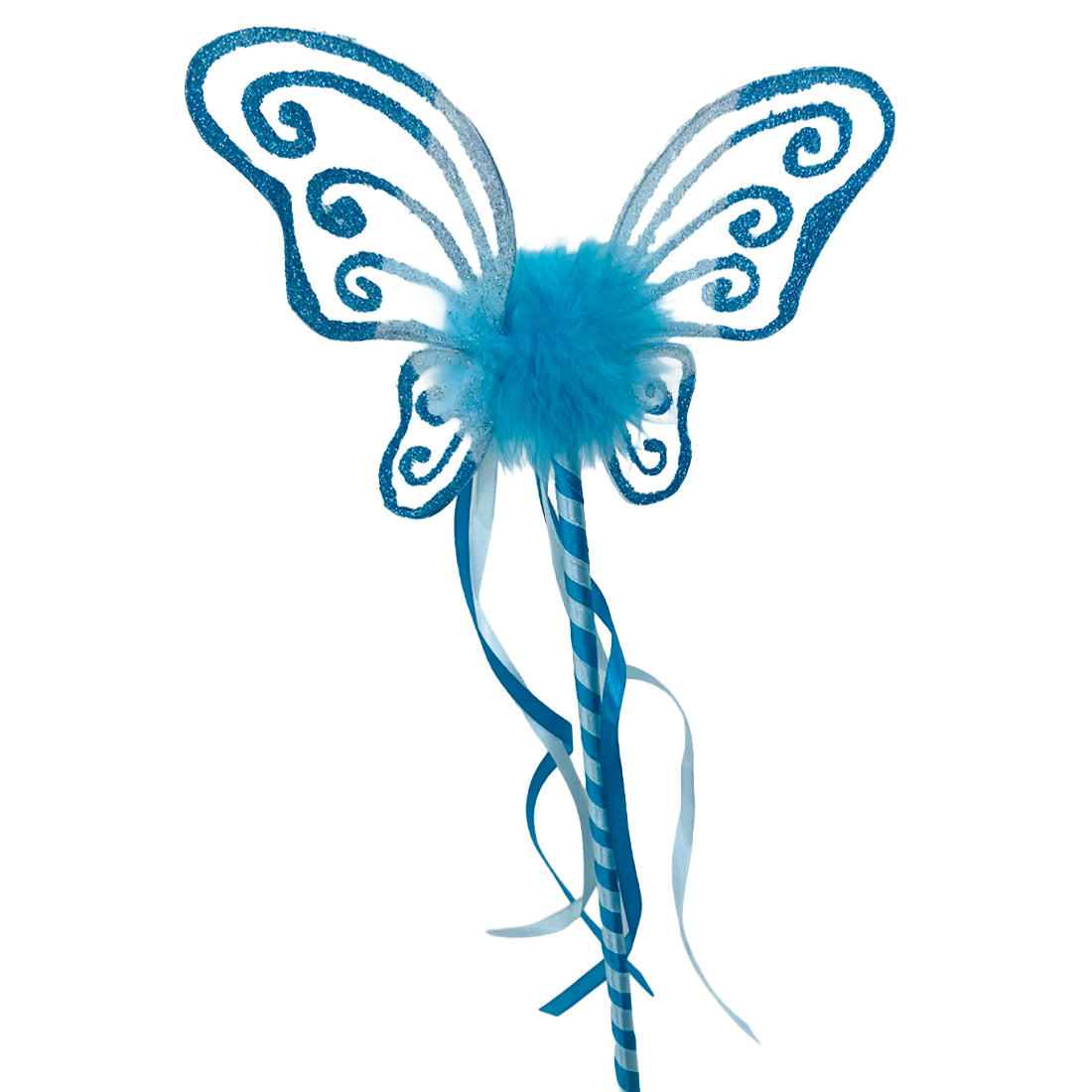 Handmade Blue Butterfly Glitter Fairy Wand