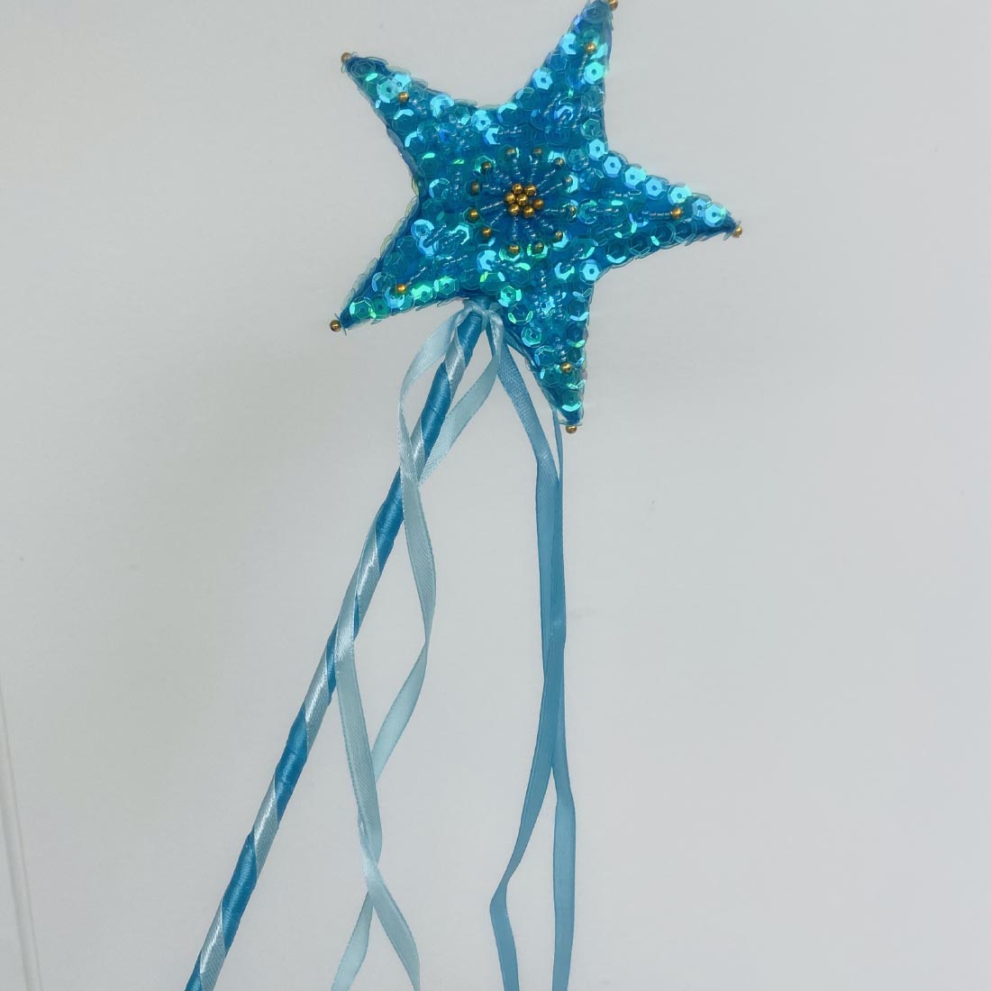 Handmade Fairy Blue Sequin Star Wand