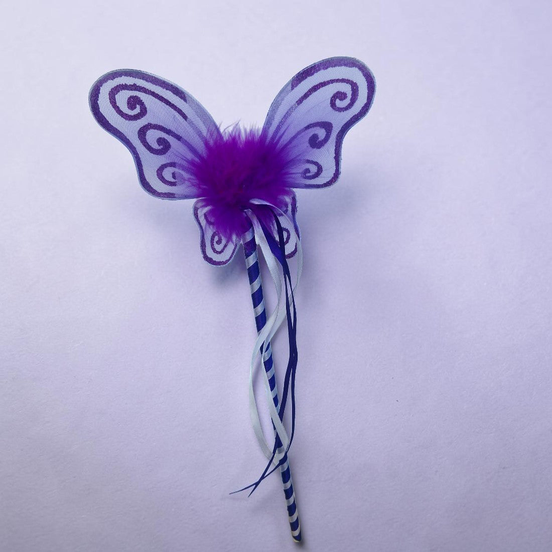 Handmade Purple Butterfly Glitter Fairy Wand