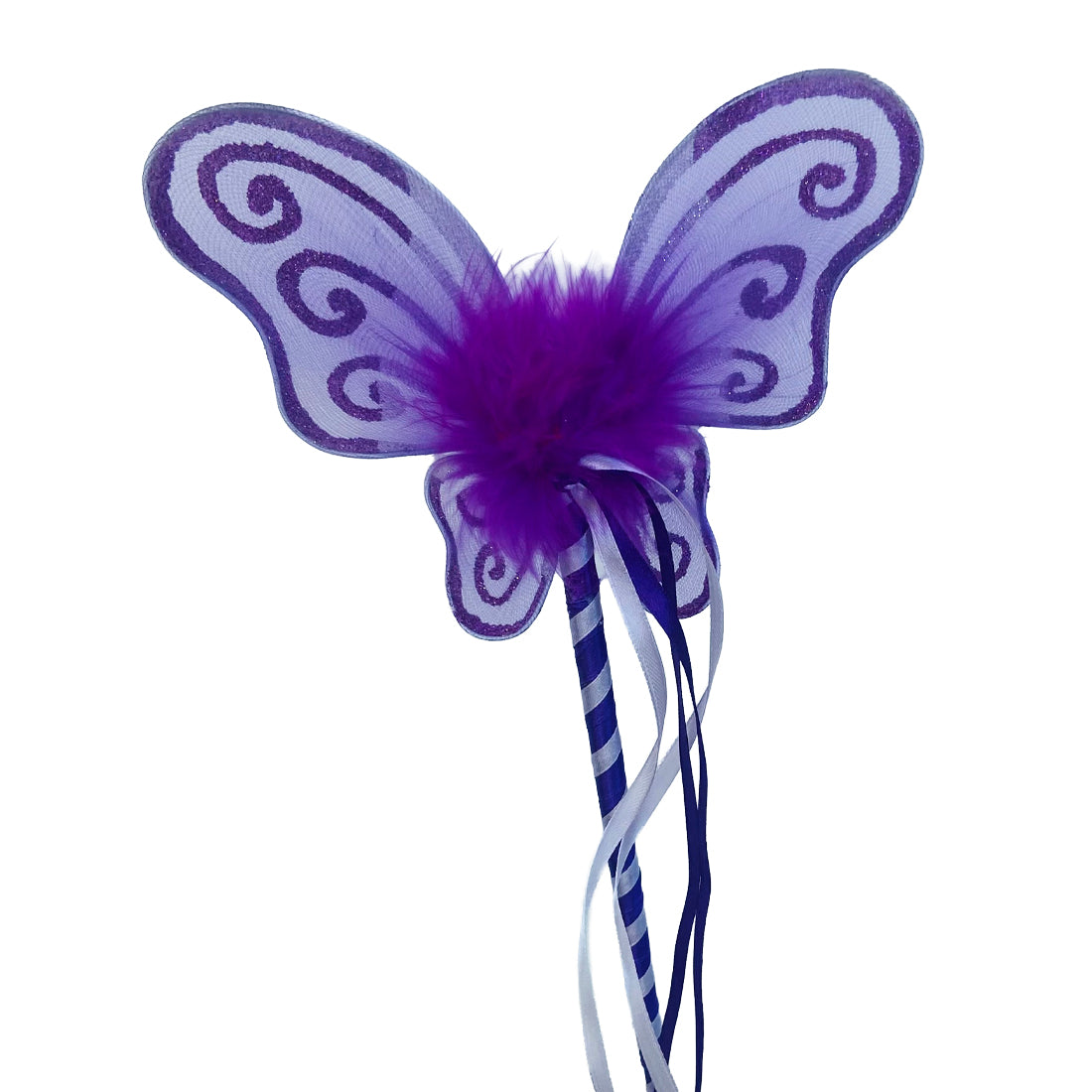 Handmade Purple Butterfly Glitter Fairy Wand