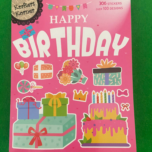 Happy Birthday Sticker Book 15 Sheets