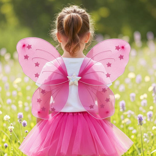 Hot Pink Fairy Tutu and Wing Set