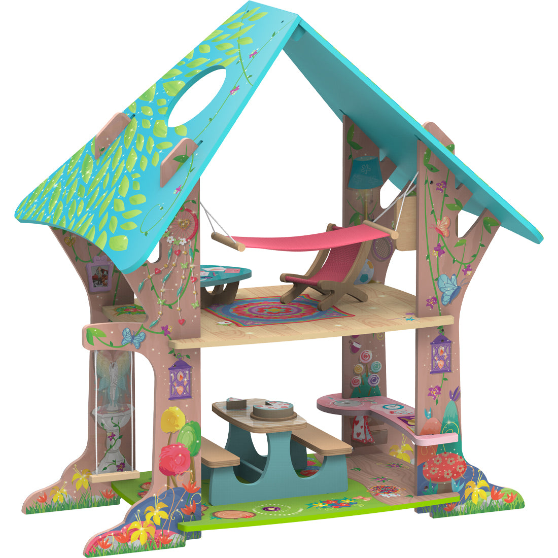 Kruselings Fun Wooden Club House Toy Set Doll