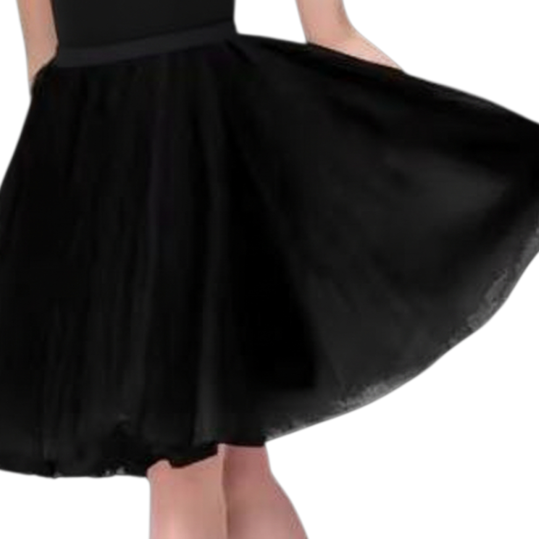 Long 60cm Black Tulle Tutu