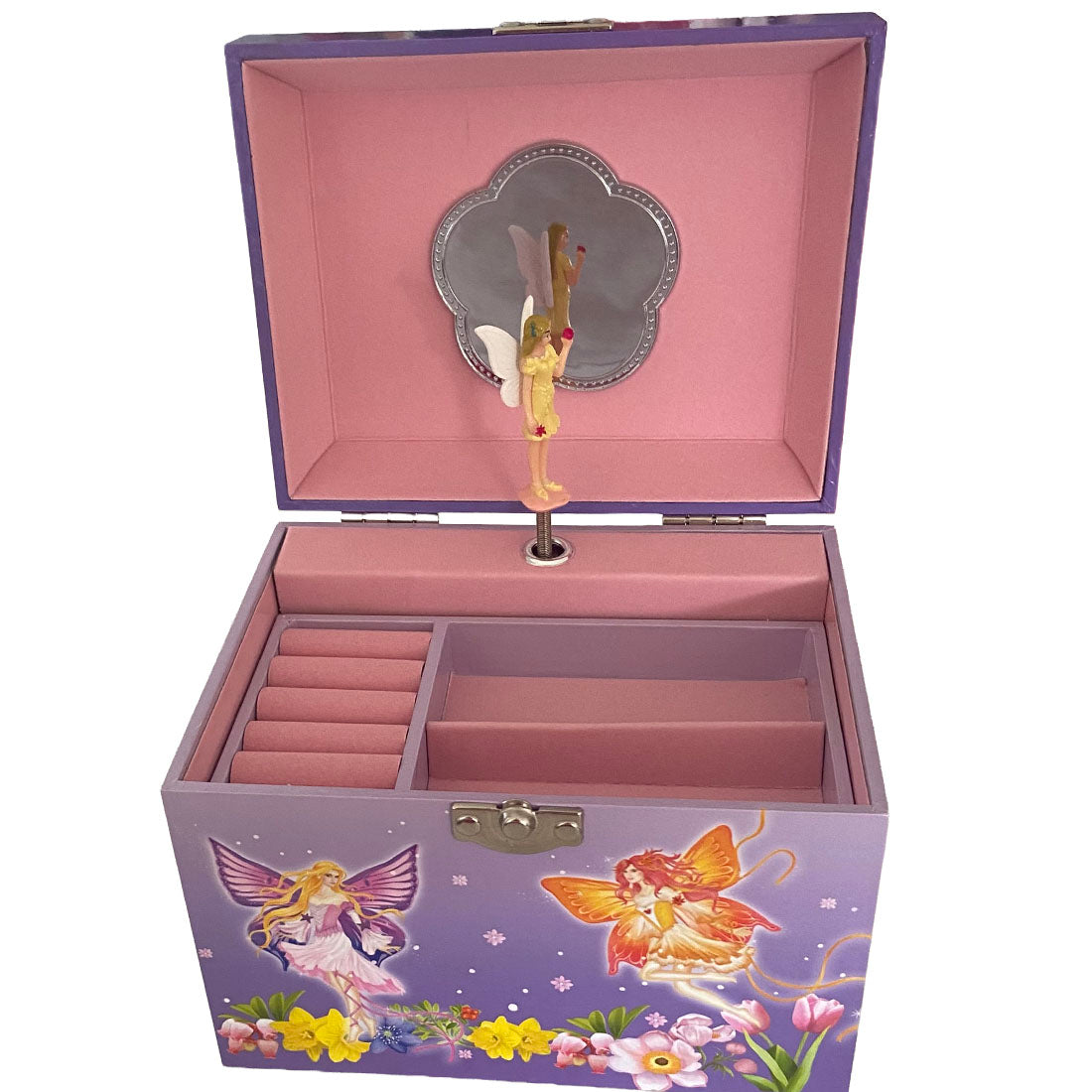 Large Musical Fairy Jewellery Box With Pearl Handle