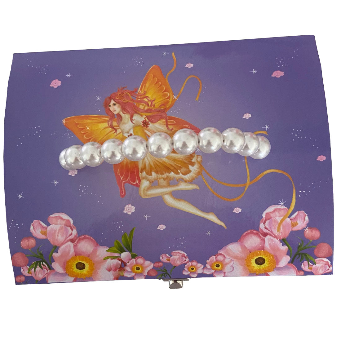 Large Musical Fairy Jewellery Box With Pearl Handle